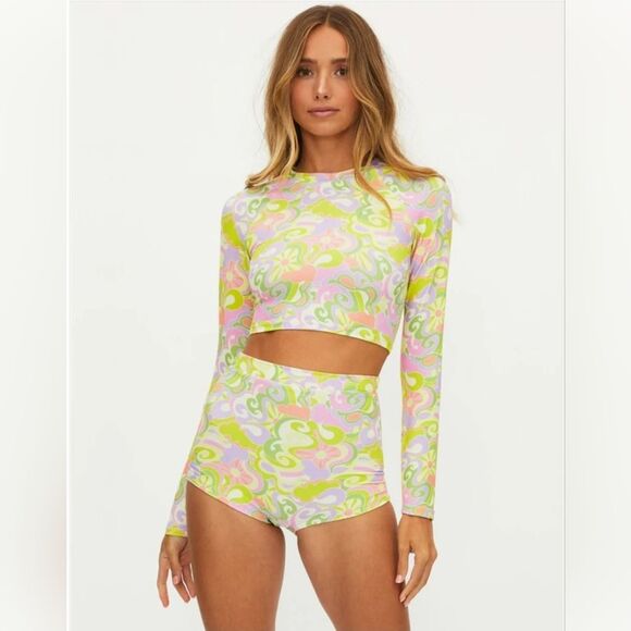 Beach Riot Other - NWT BEACH RIOT LINDSAY SWIM SET RASHGUARD and SWIM BOTTOMS small